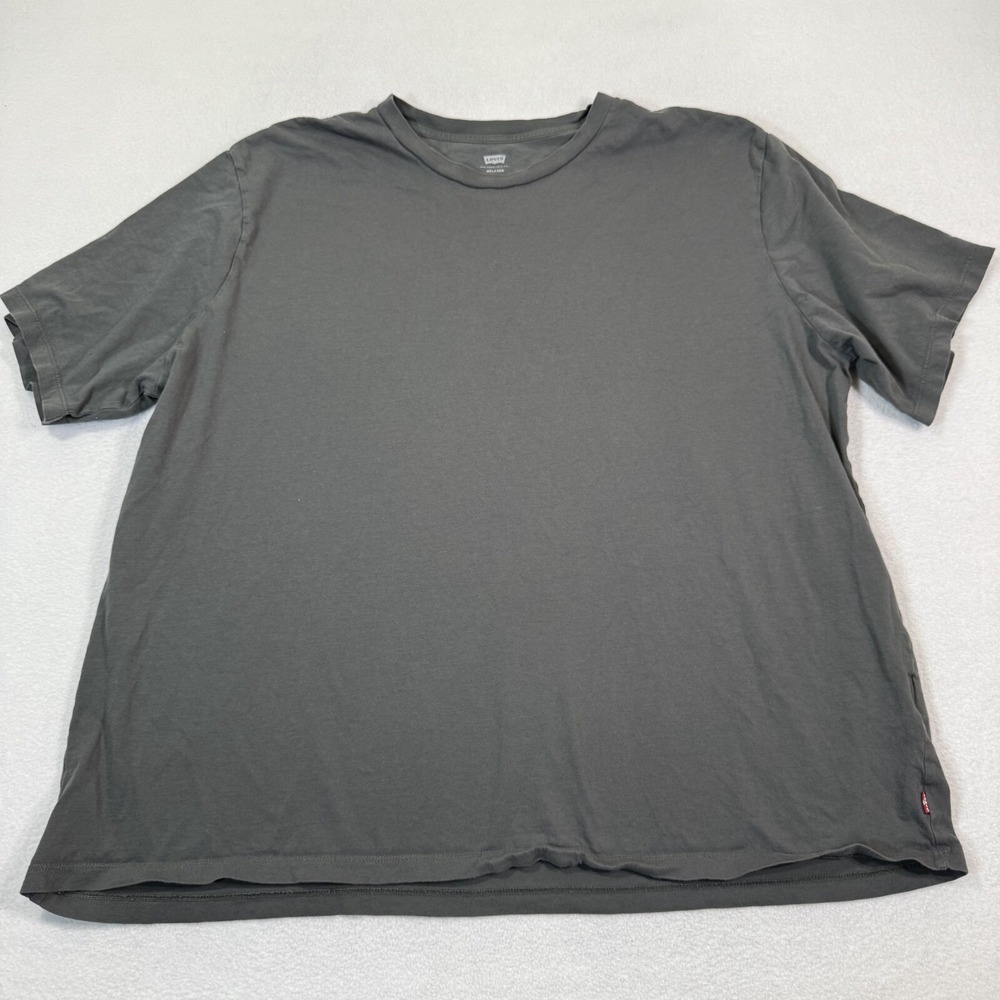 Levis Shirt Men Extra Large Gray Relaxed Fit Crewneck Casual Plain